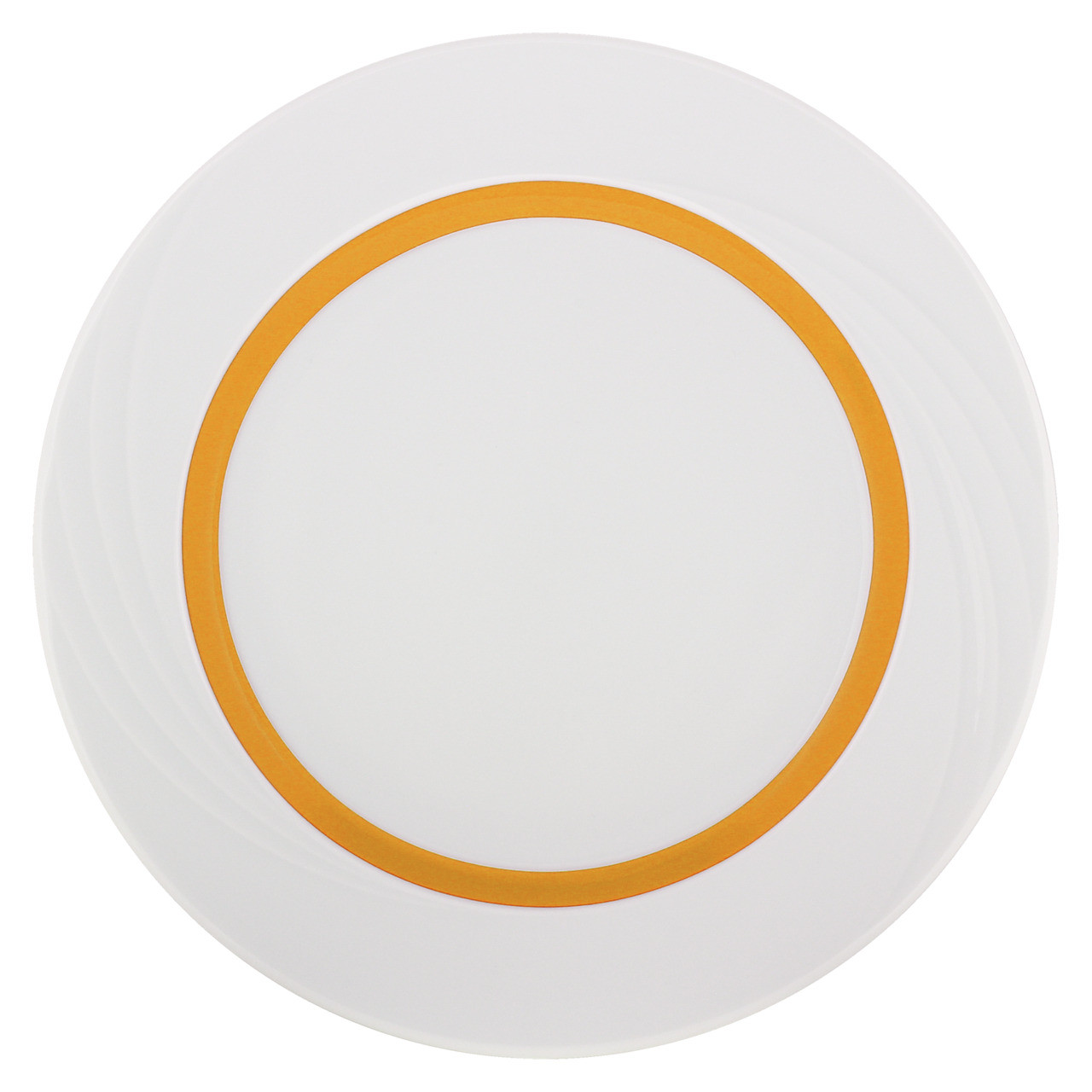 Donna Senior, Teller flach rund Fahne Relief ø 257 mm orange